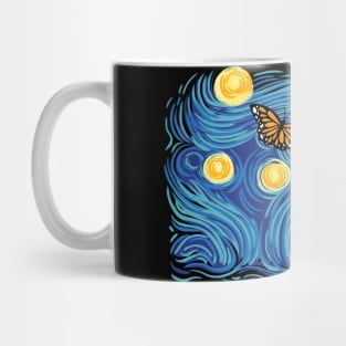 The Starry Night Cat Art Mug